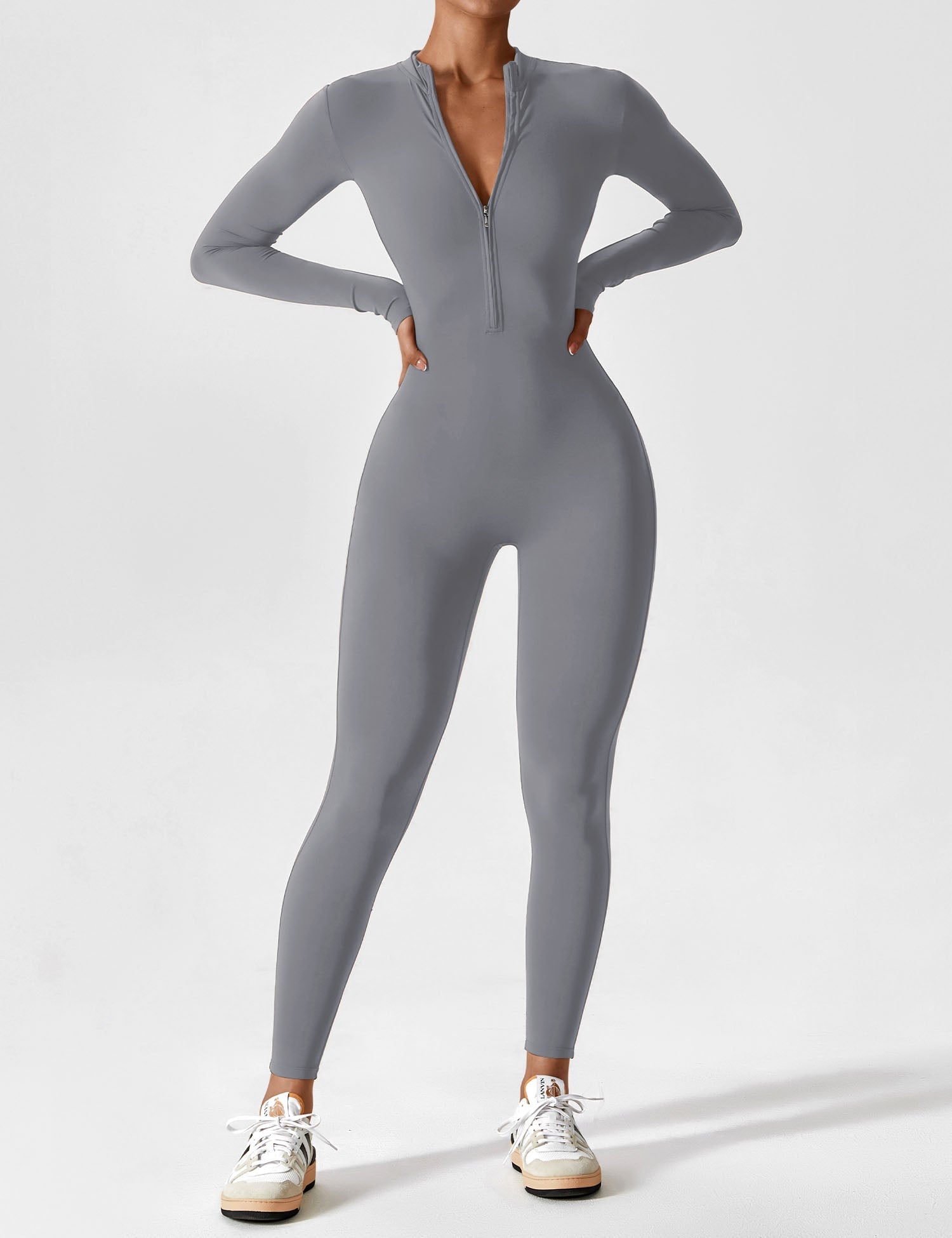 Yeoreo Long Sleeve Zipper Jumpsuit
