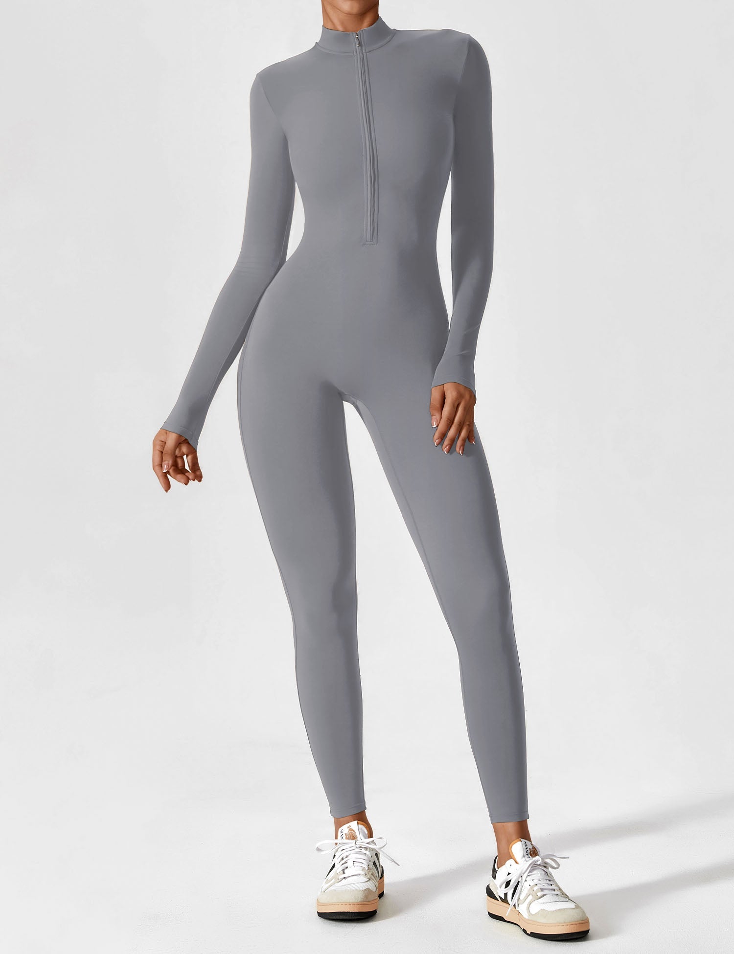 Yeoreo Long Sleeve Zipper Jumpsuit