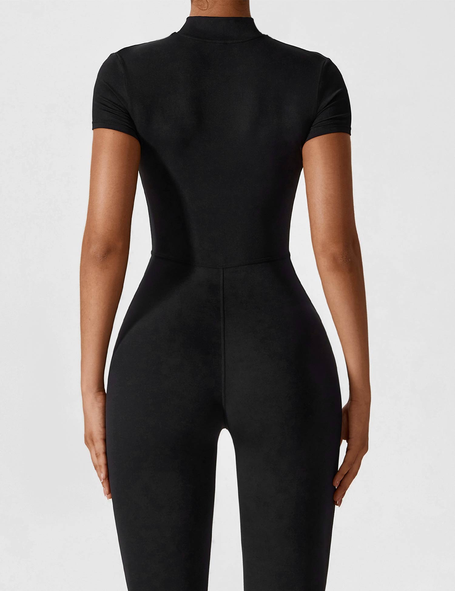 Yeoreo Short Sleeve Zipper Jumpsuit