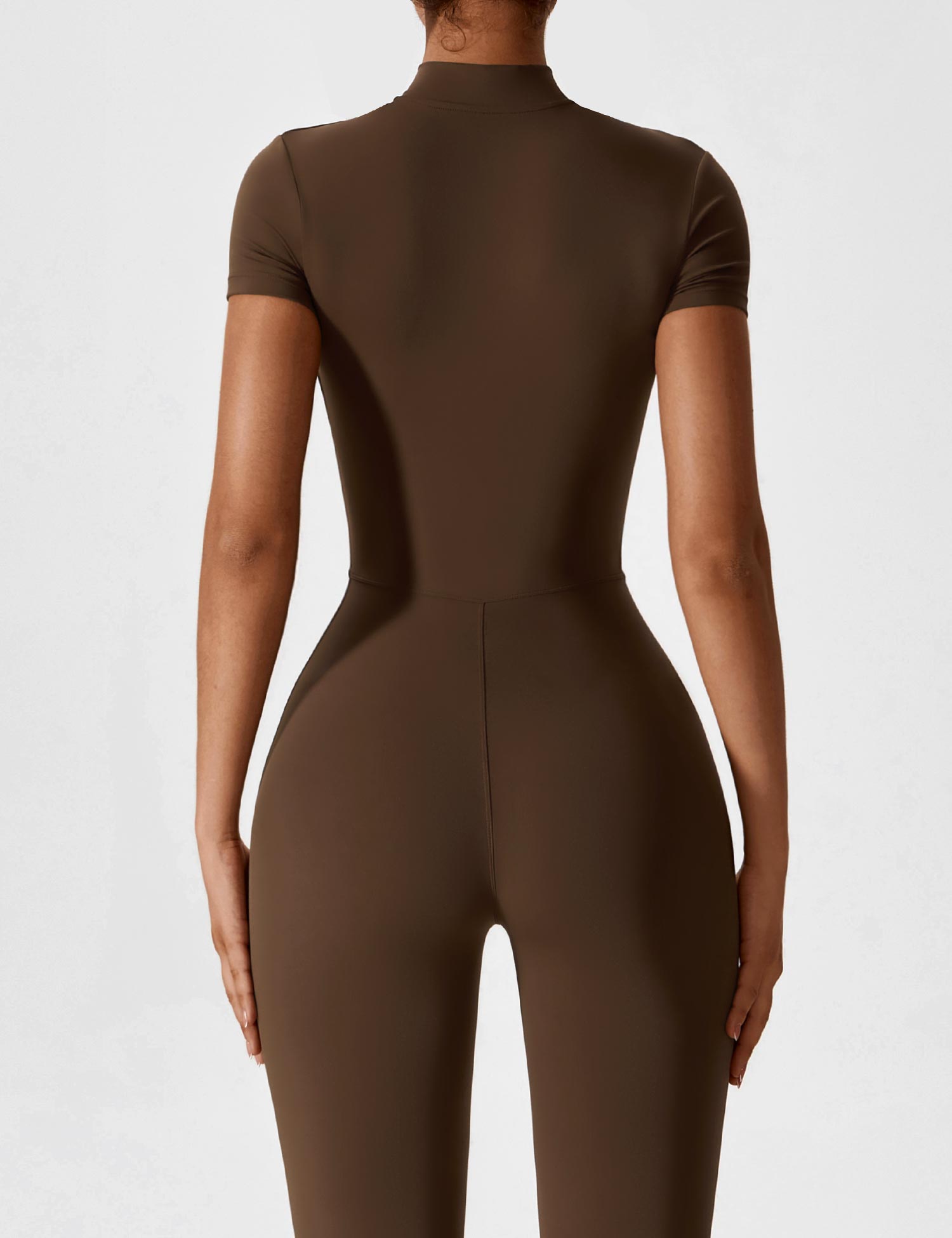 Yeoreo Short Sleeve Zipper Jumpsuit