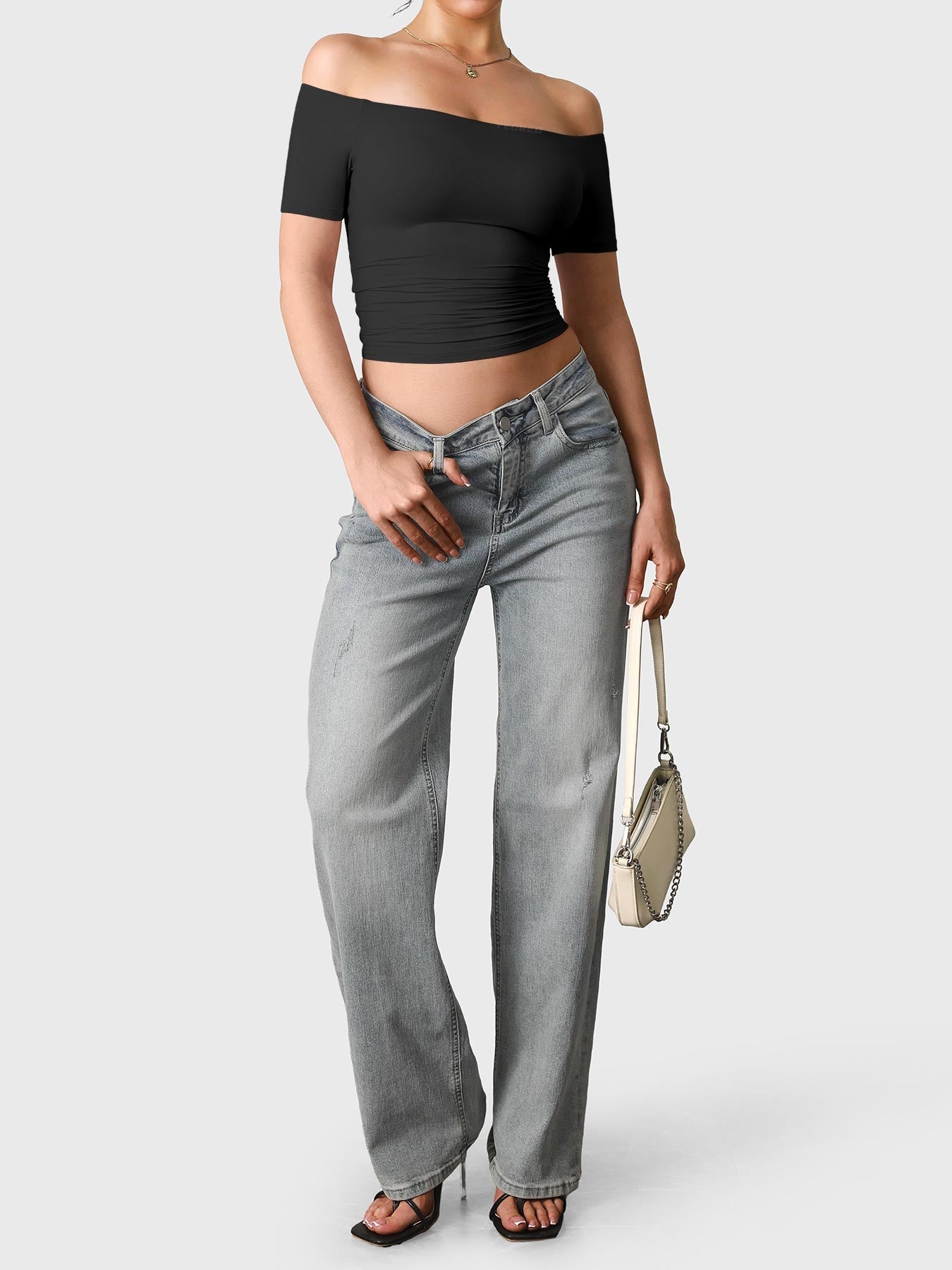 Yeoreo Luzlie Off Shoulder Short Sleeves