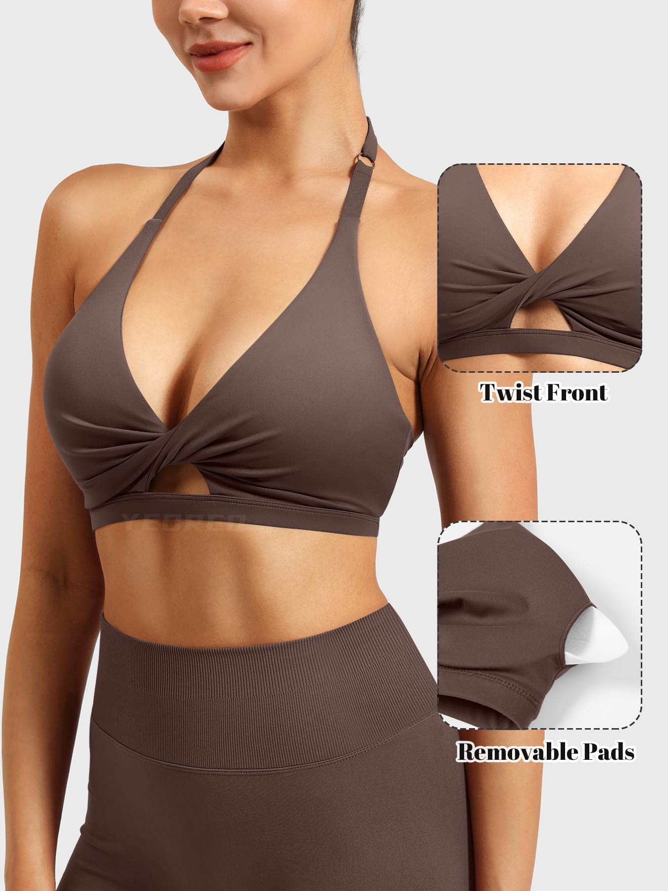 Yeoreo Micaela Twist Front Sports Bra