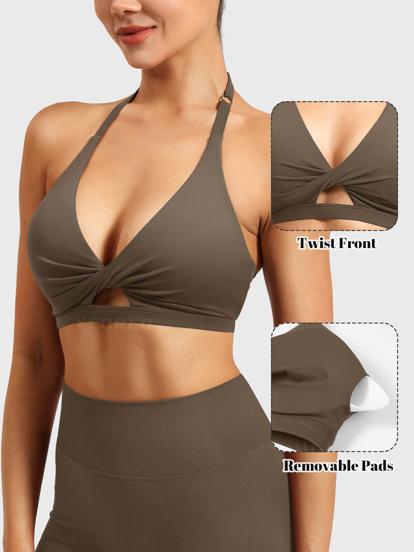 Yeoreo Micaela Twist Front Sports Bra