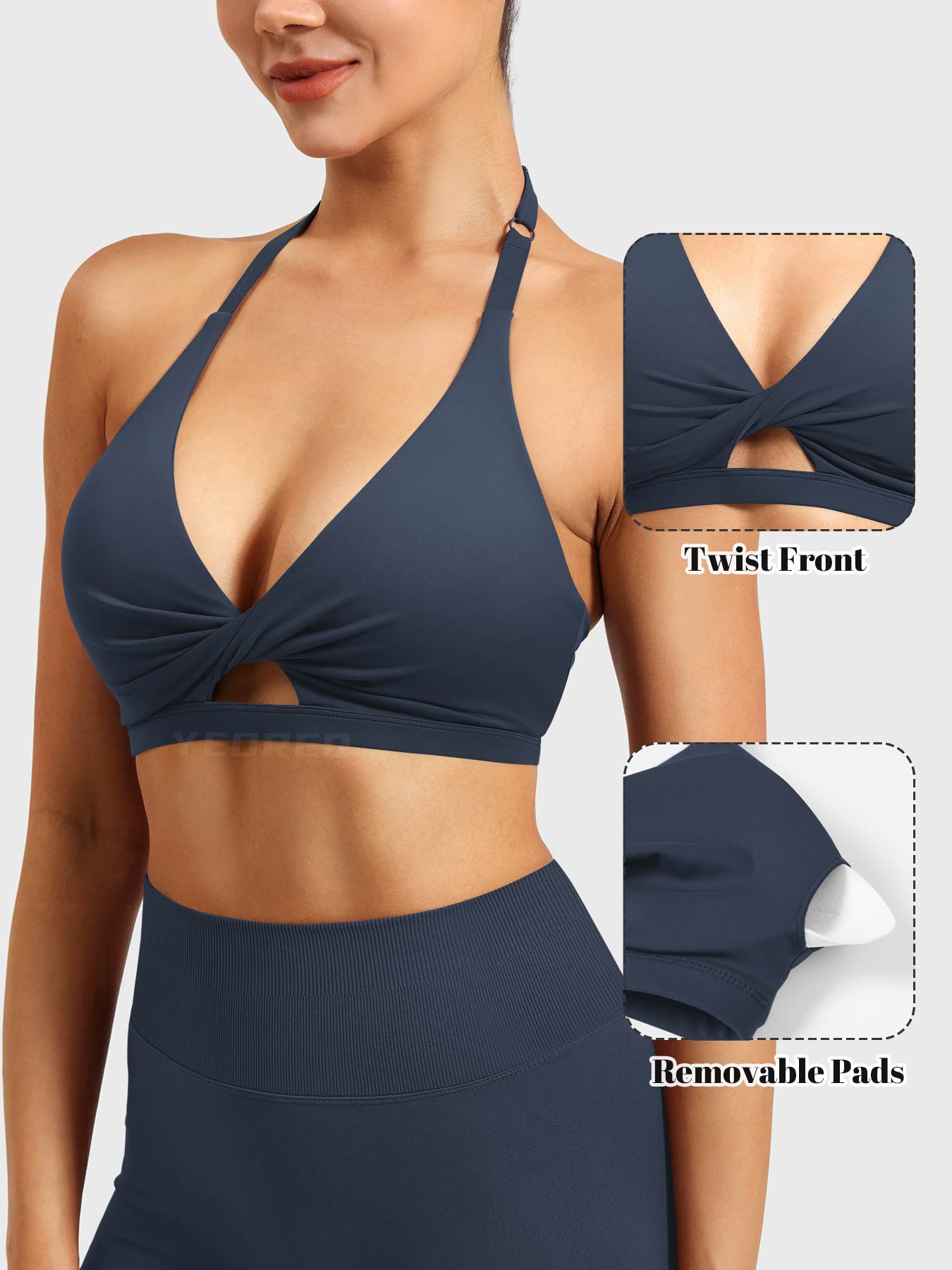 Yeoreo Micaela Twist Front Sports Bra