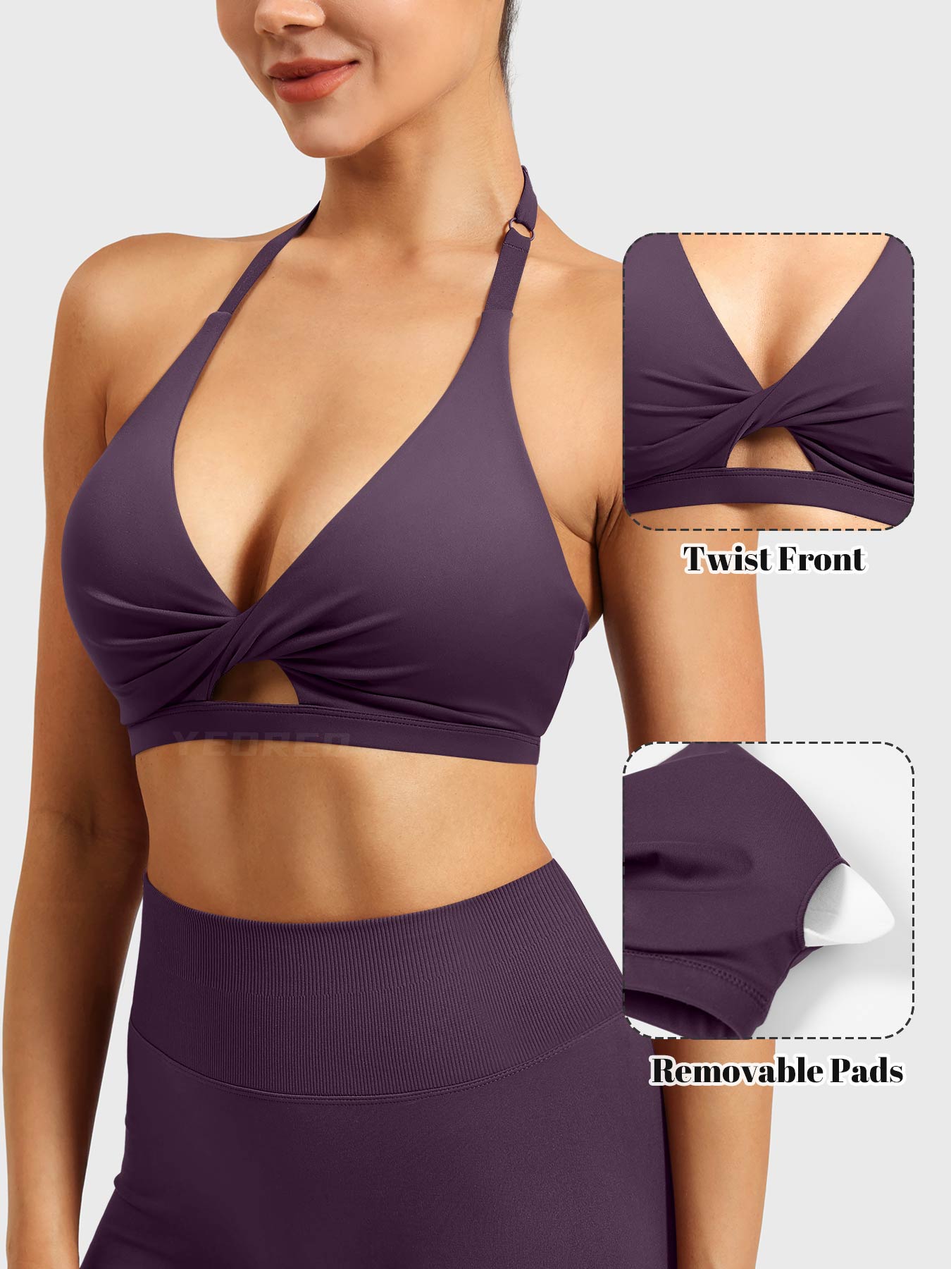 Yeoreo Micaela Twist Front Sports Bra