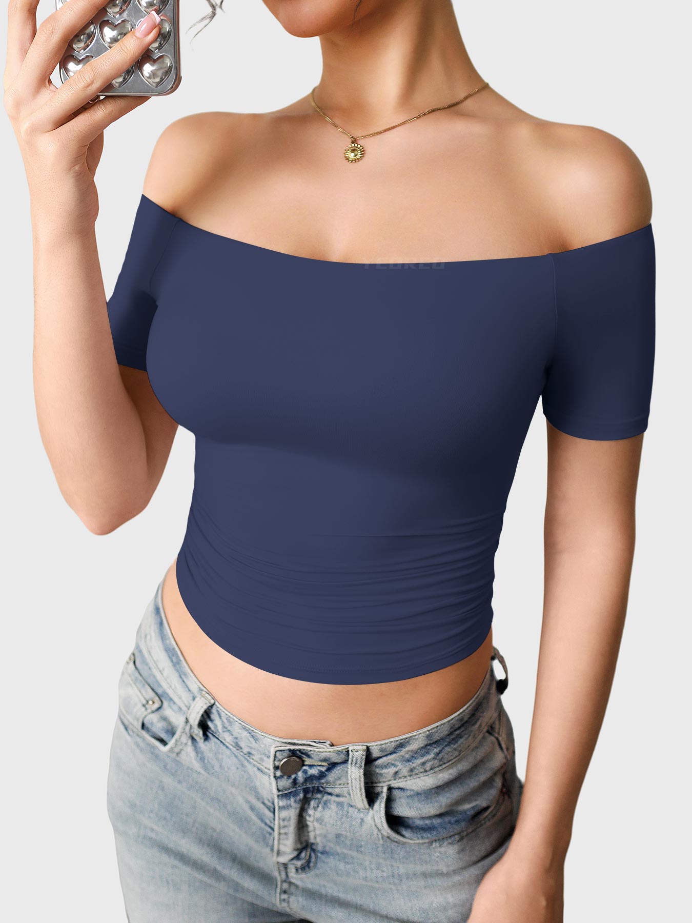 Yeoreo Luzlie Off Shoulder Short Sleeves