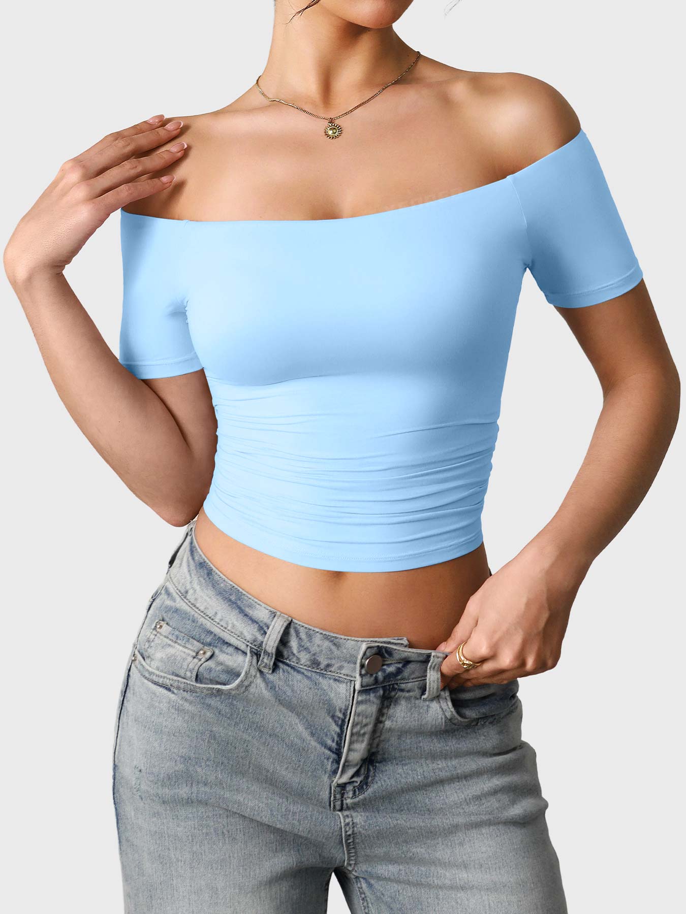 Yeoreo Luzlie Off Shoulder Short Sleeves