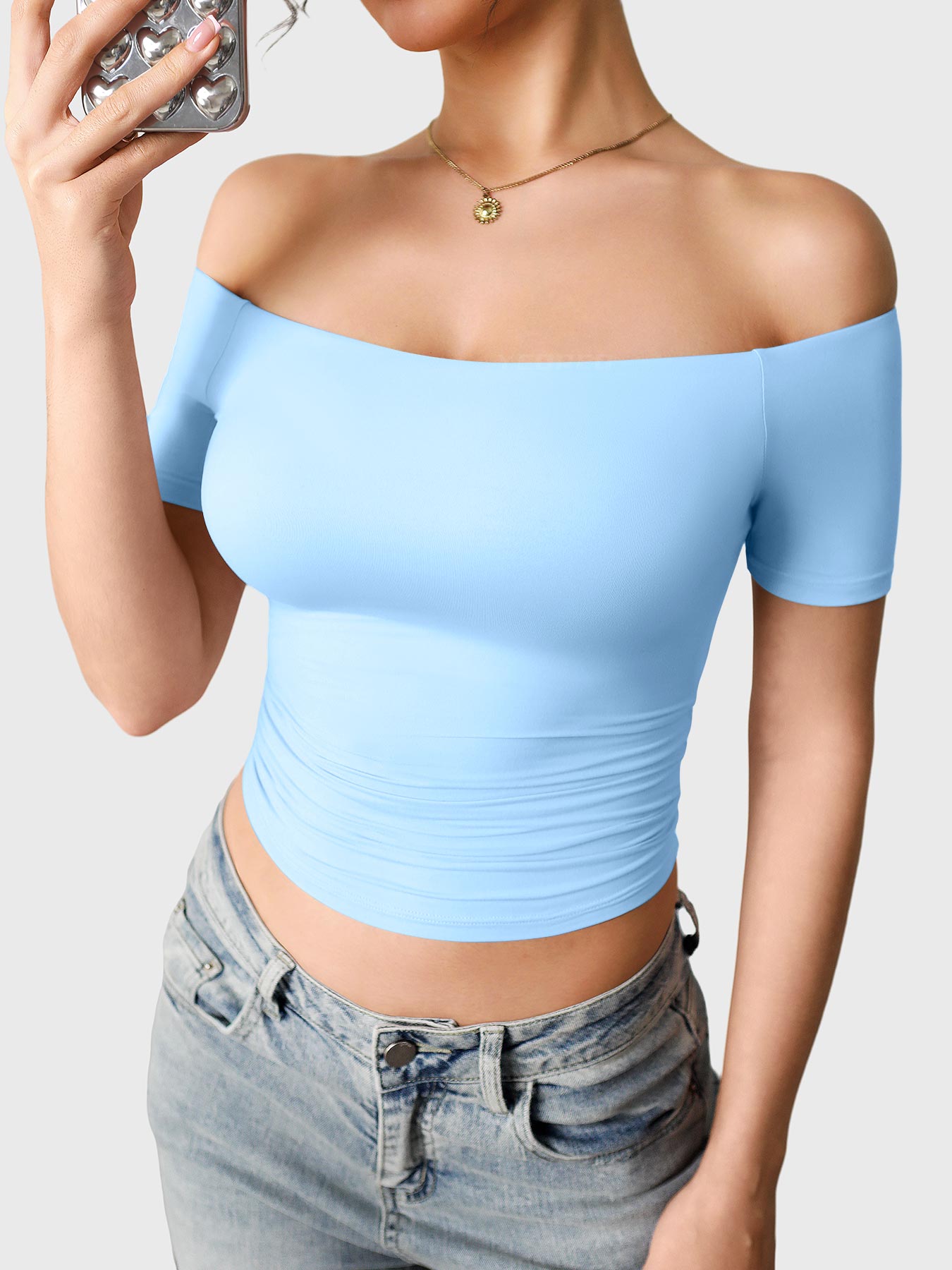 Yeoreo Luzlie Off Shoulder Short Sleeves