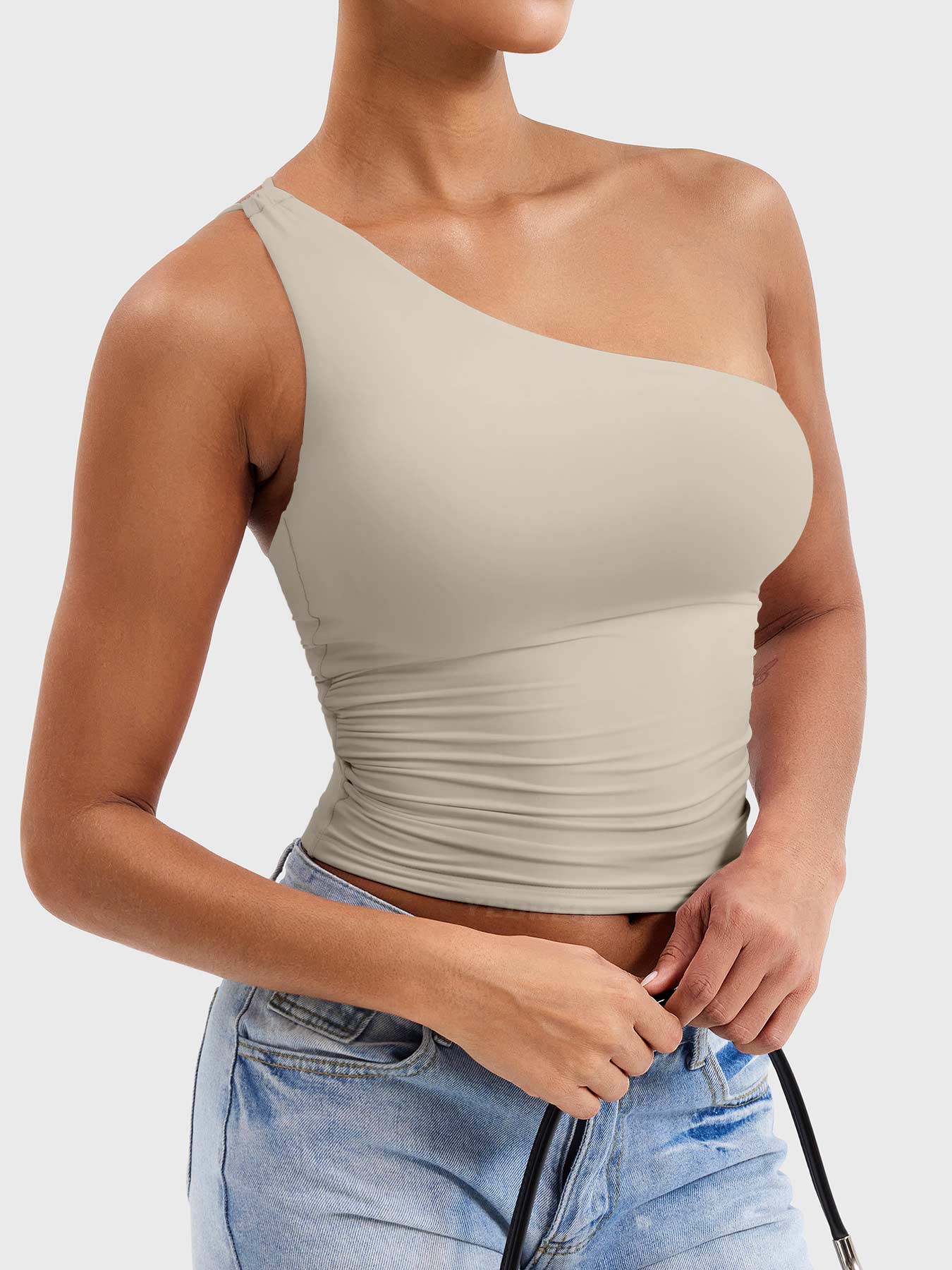 Yeoreo Fanciy One Shoulder Tank Top
