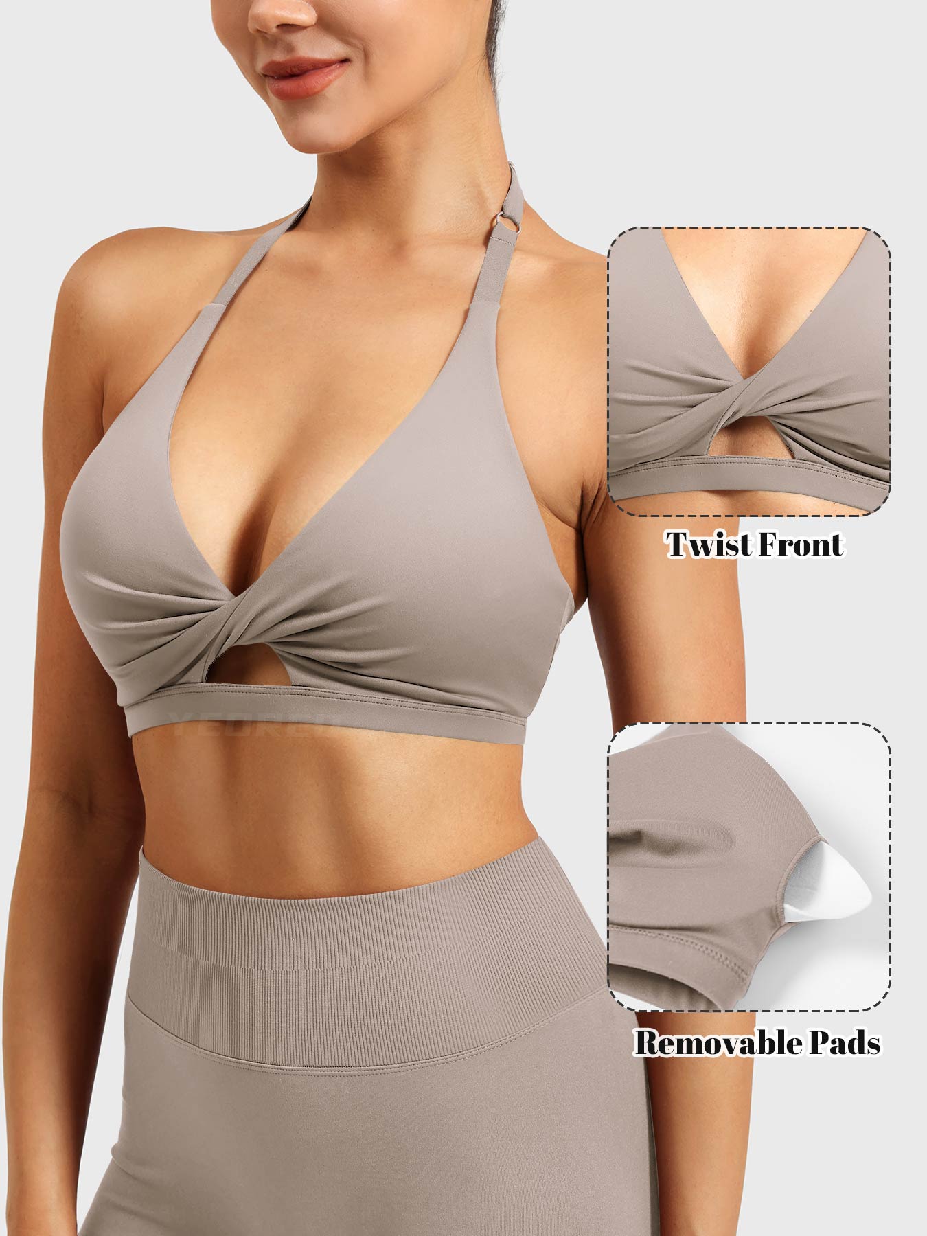 Yeoreo Micaela Twist Front Sports Bra