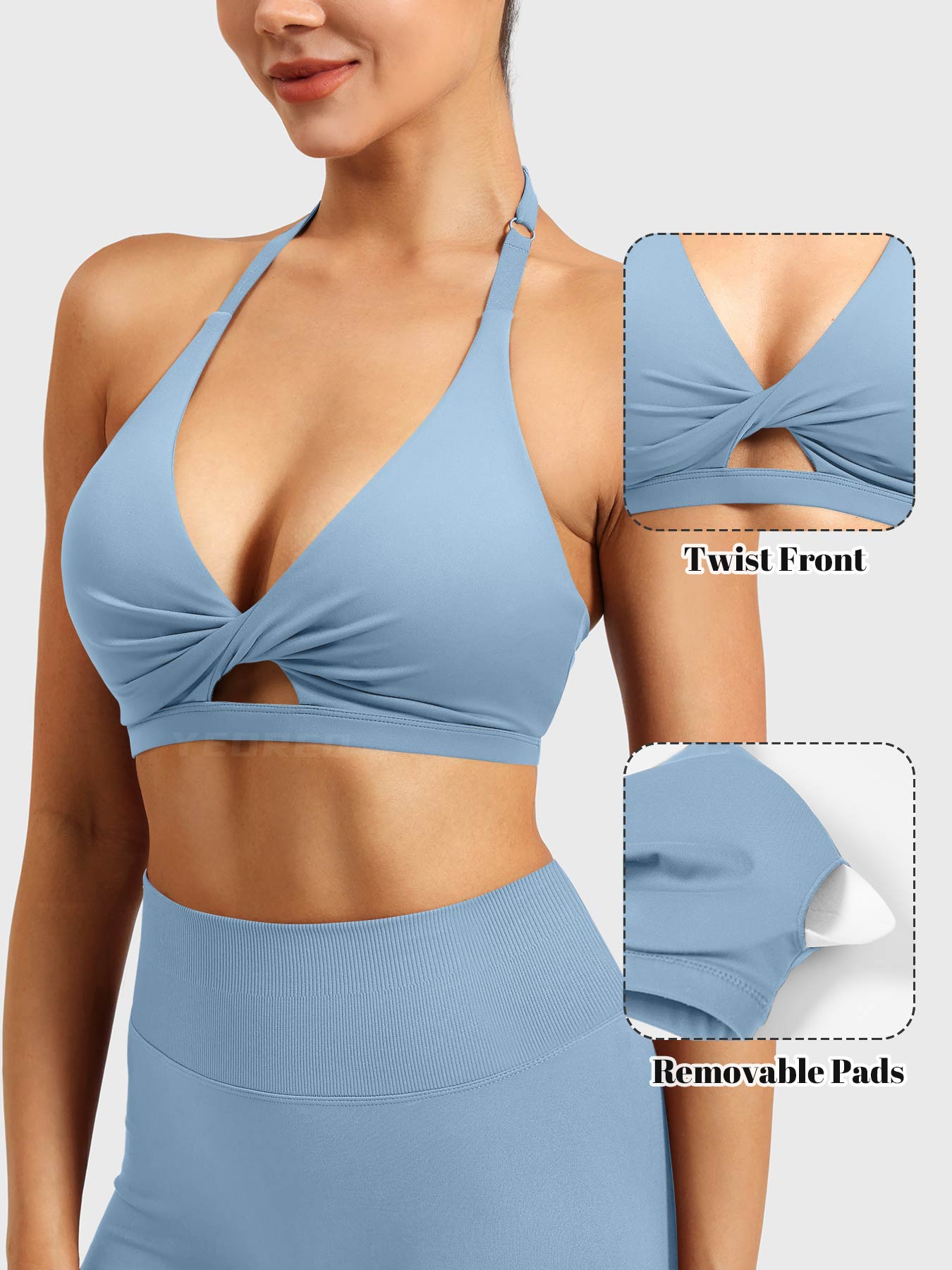 Yeoreo Micaela Twist Front Sports Bra