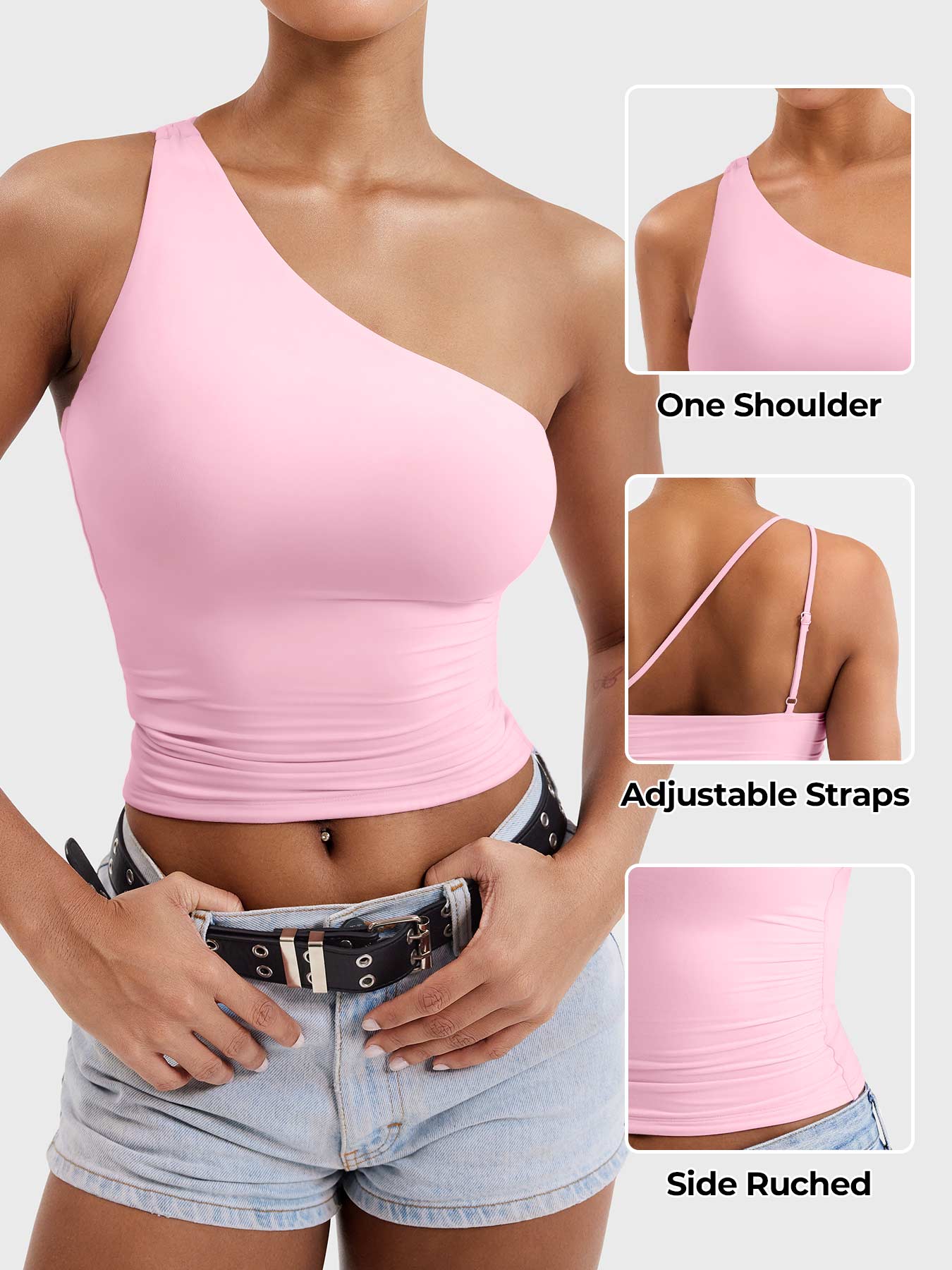 Yeoreo Fanciy One Shoulder Tank Top