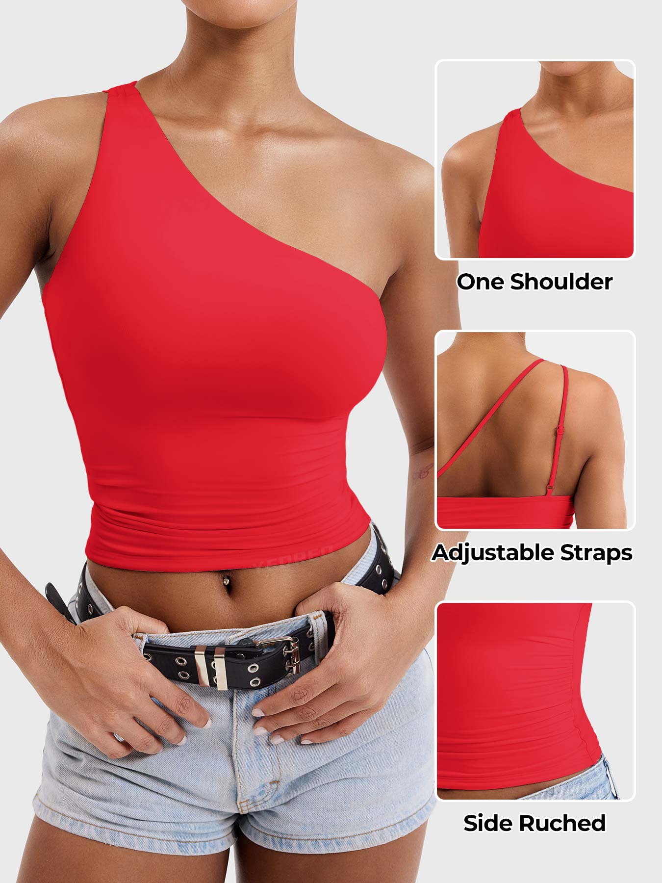Yeoreo Fanciy One Shoulder Tank Top