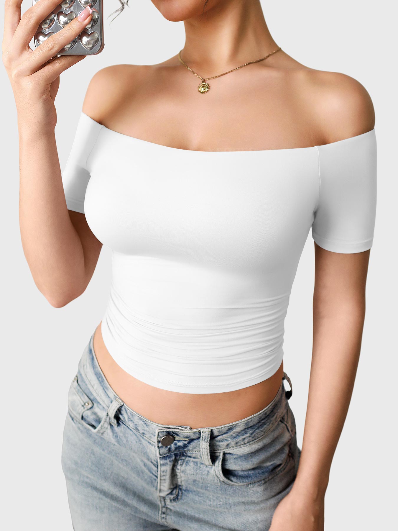 Yeoreo Luzlie Off Shoulder Short Sleeves