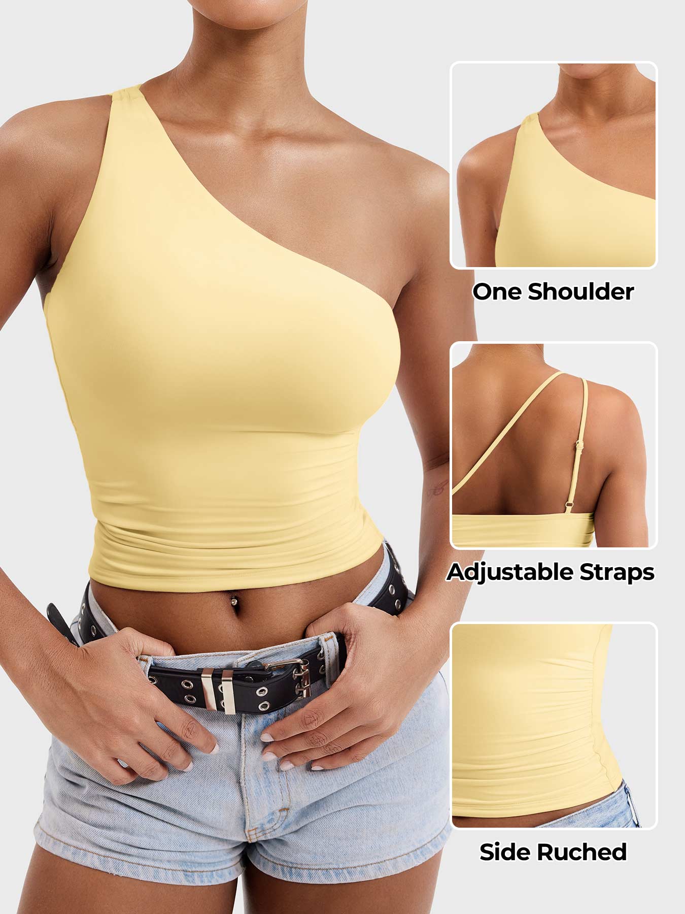 Yeoreo Fanciy One Shoulder Tank Top