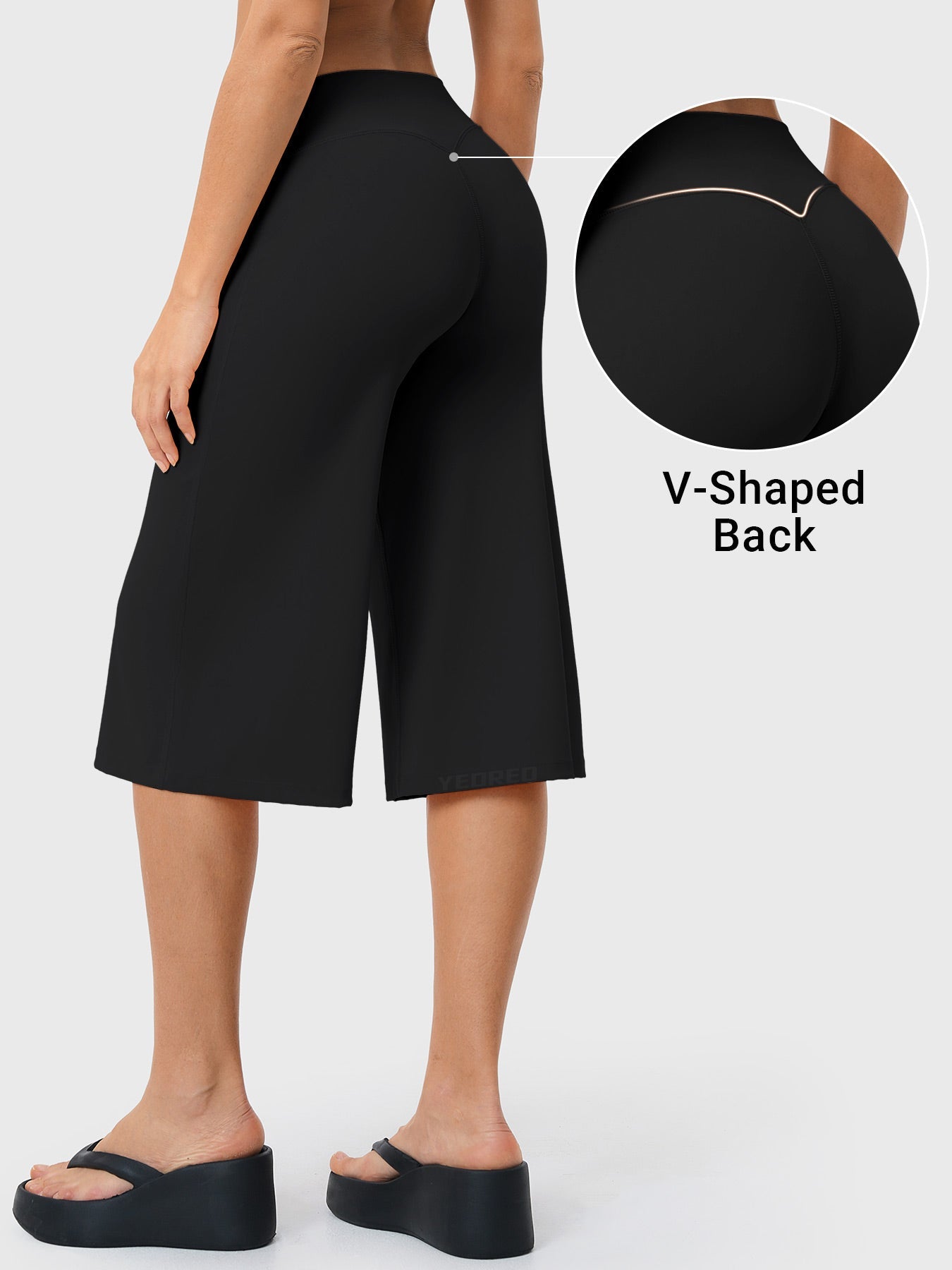 Yeoreo Nyree 21" Low Rise Wide Leg Capri Pants