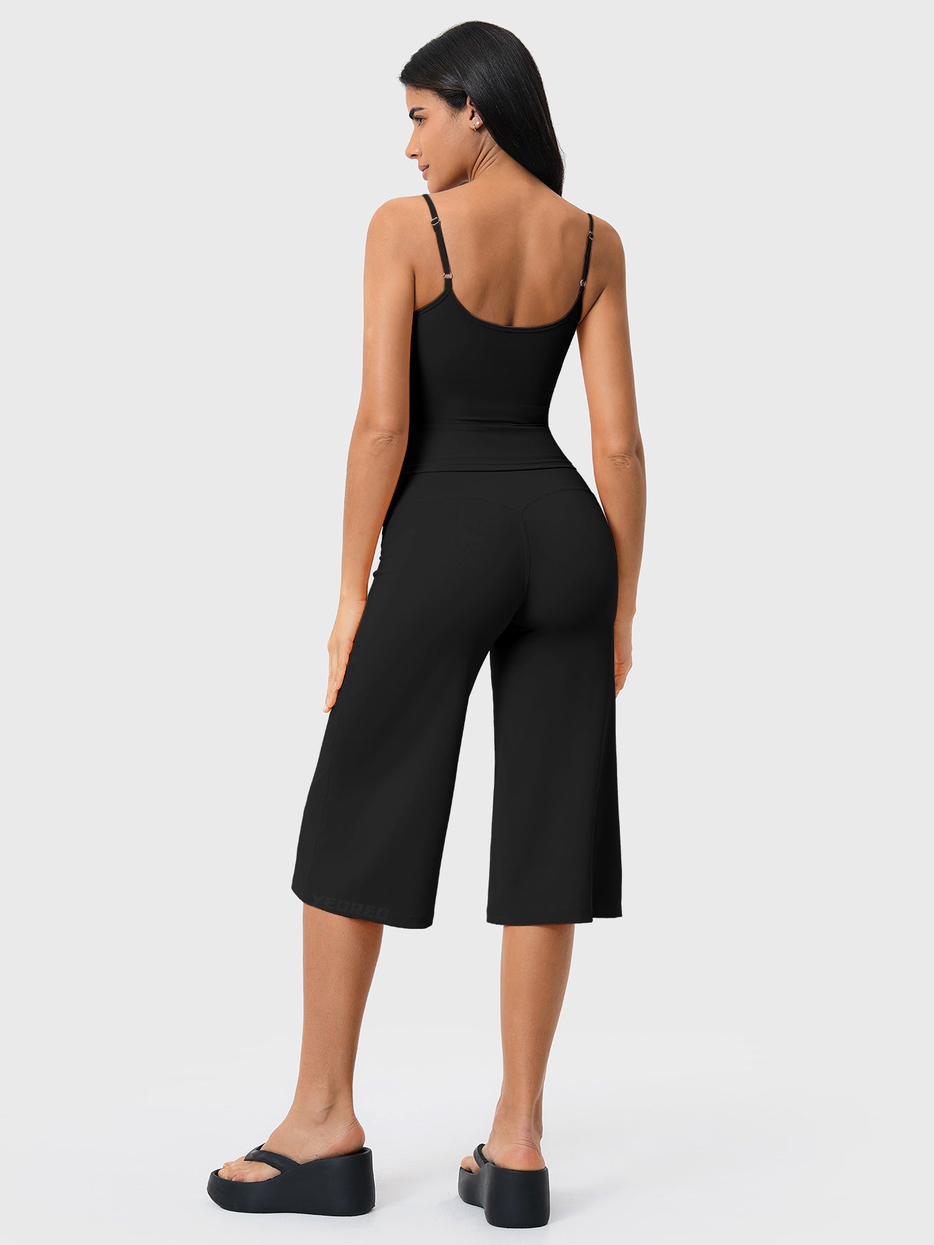 Yeoreo Nyree 21" Low Rise Wide Leg Capri Pants