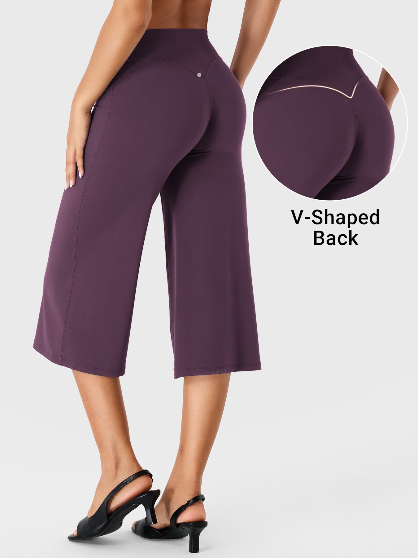 Yeoreo Samyer 21" Low Rise Wide Leg Capri Pants