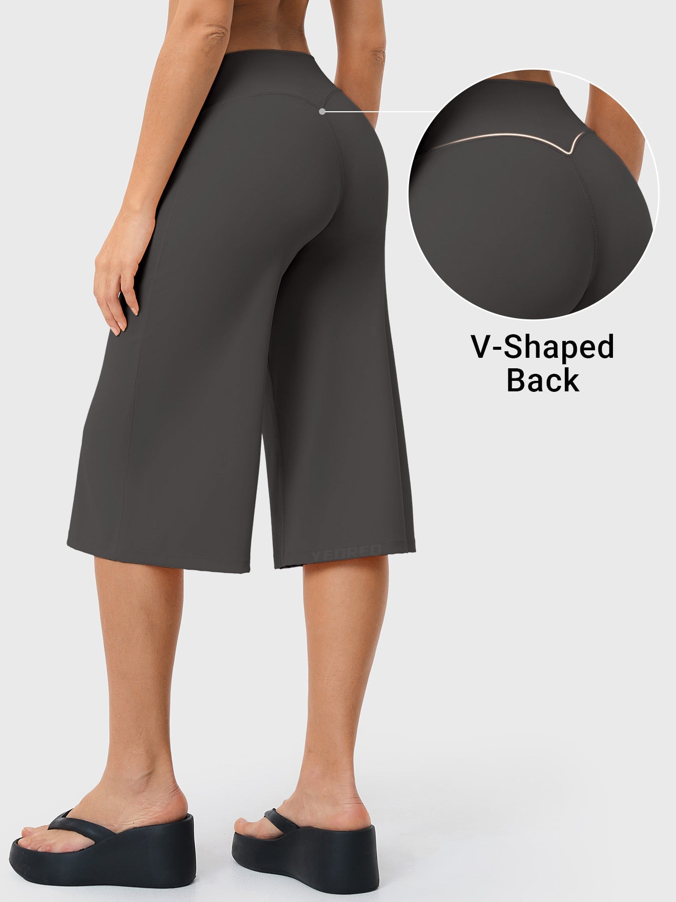 Yeoreo Nyree 21" Low Rise Wide Leg Capri Pants