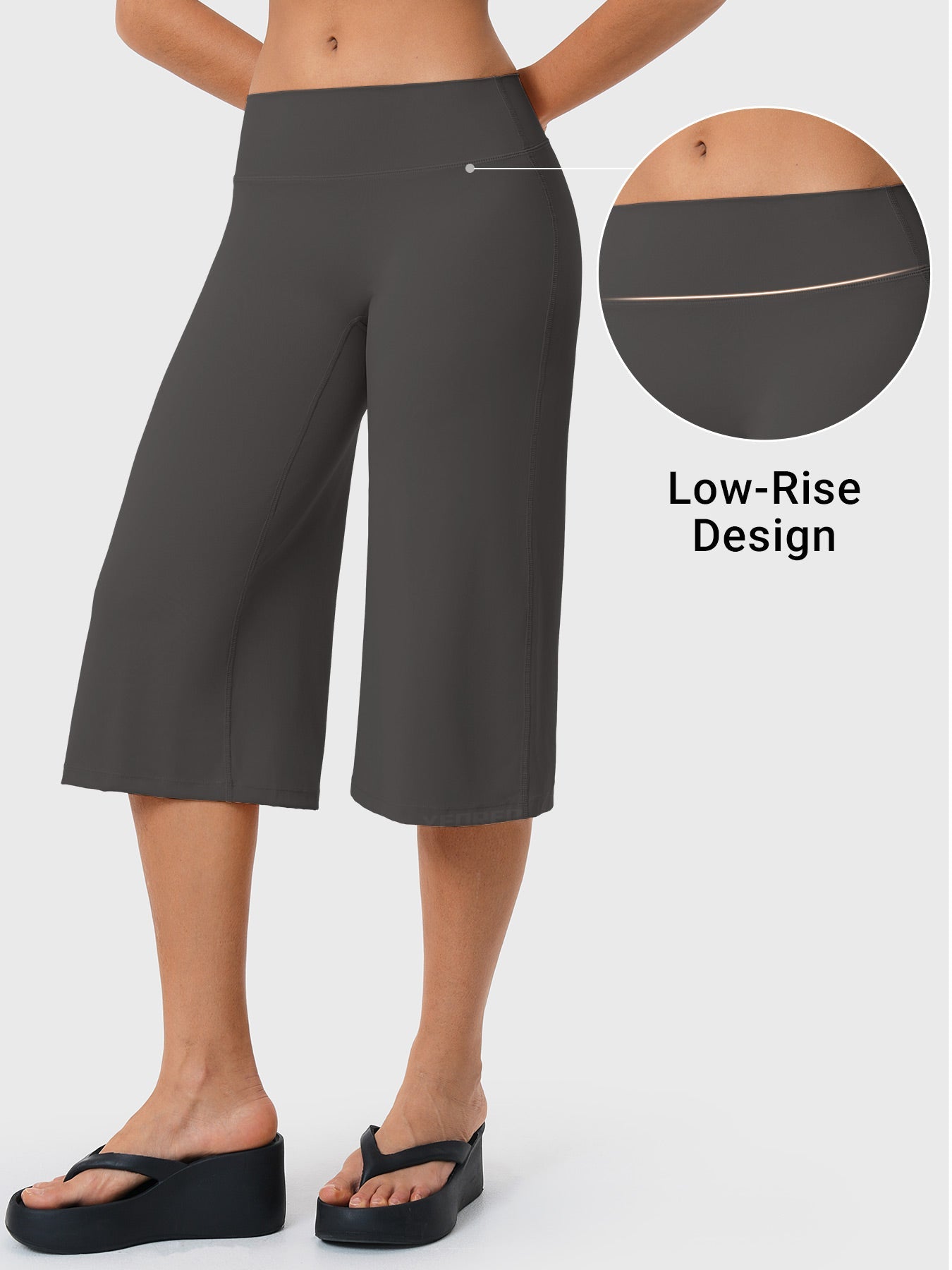 Yeoreo Nyree 21" Low Rise Wide Leg Capri Pants