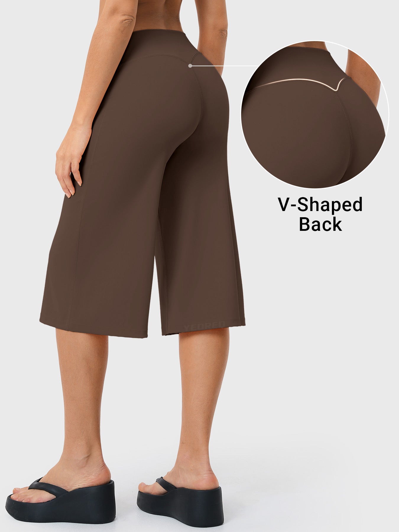 Yeoreo Nyree 21" Low Rise Wide Leg Capri Pants