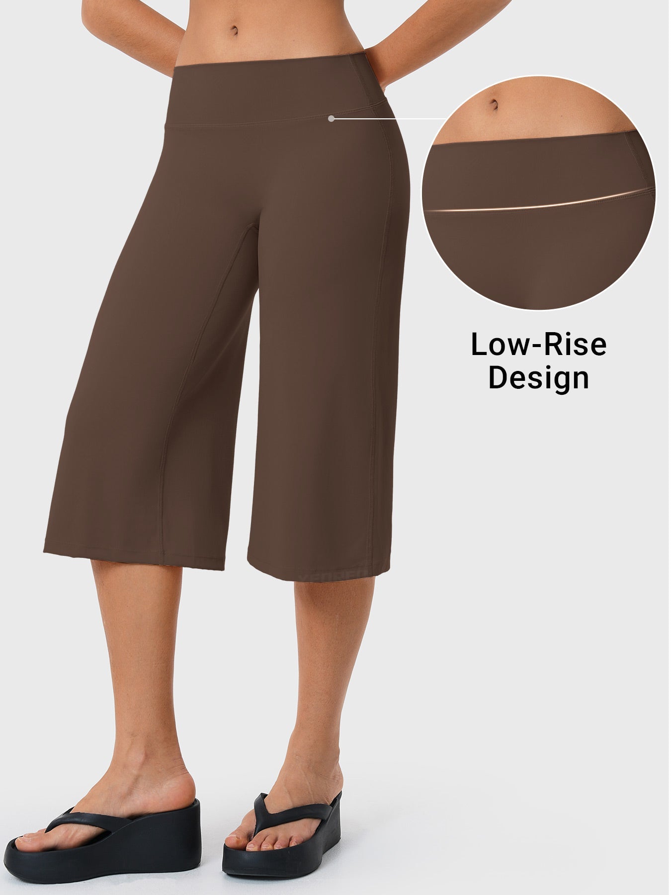 Yeoreo Nyree 21" Low Rise Wide Leg Capri Pants