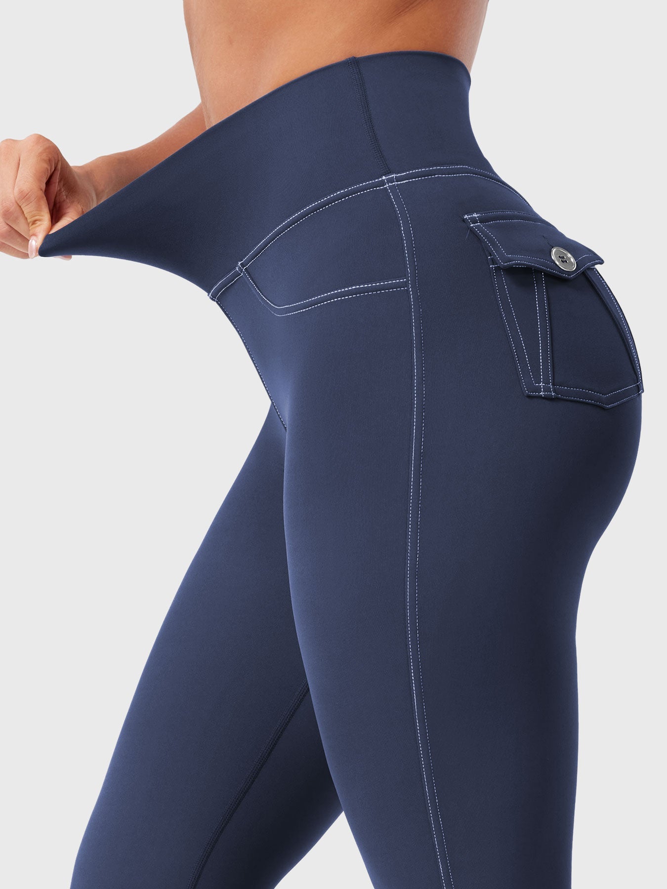 Yeoreo Bernicy CoreFlex Faux Denim Flared Leggings