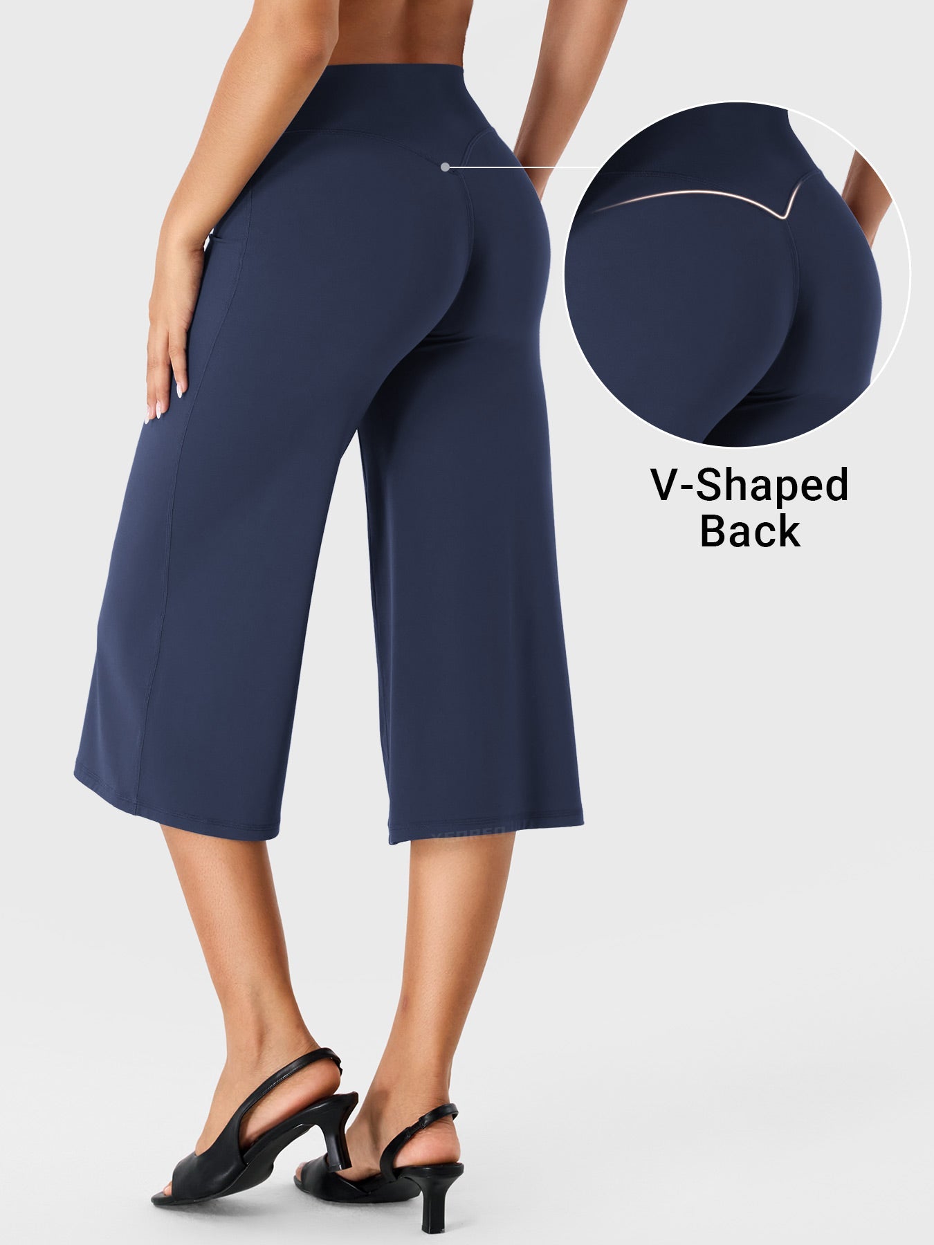 Yeoreo Samyer 21" Low Rise Wide Leg Capri Pants