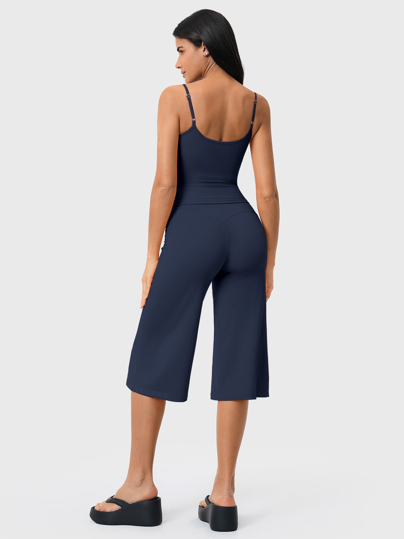 Yeoreo Nyree 21" Low Rise Wide Leg Capri Pants